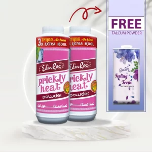 Free Perfumed Talcum Powder On Pack of 2 Eden Roc Prickly Heat Powder (325gm)