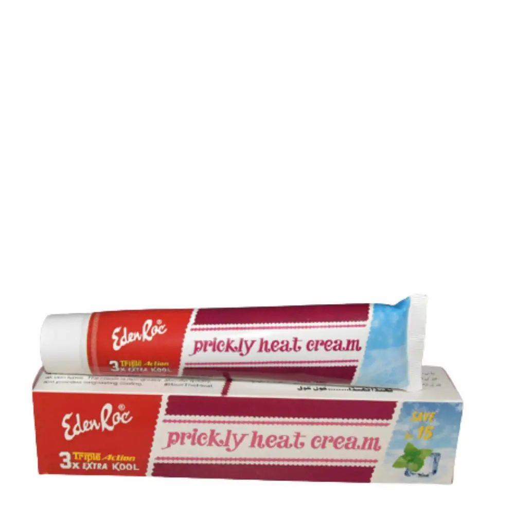 Eden Roc Prickly Heat Cream with mint and aloe vera for cooling rash relief